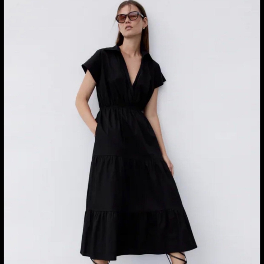 Zara poplin shirt dress